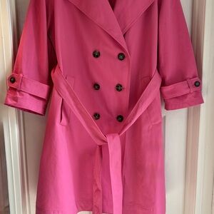 Lane Bryant Vivid Pink Trench Coat